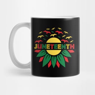 Juneteenth Sunflower breaking every chain since 1865 Mug